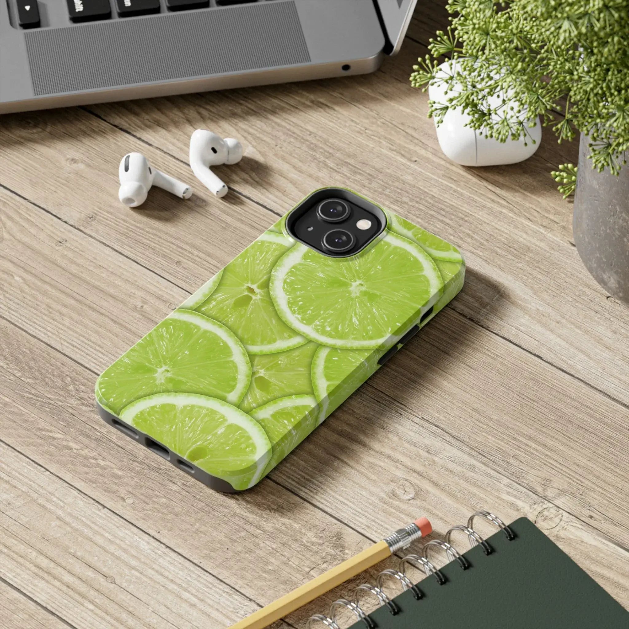 Green Citrus Lime Phone Case (Apple & Android) - Pink Sweetheart