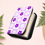Checkered Orchid Floral Book Cover