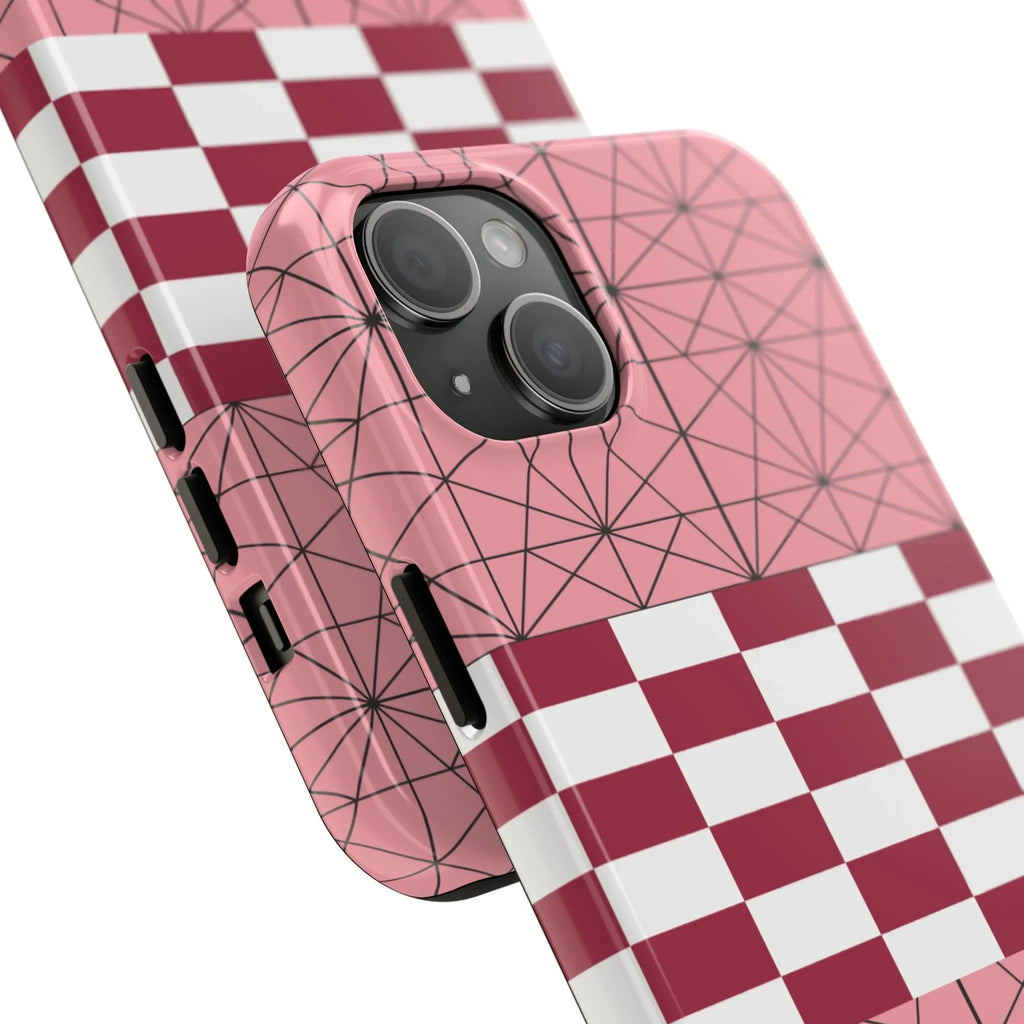 Geometric Kimono Tough Phone Case (Apple & Android) - Pink Sweetheart