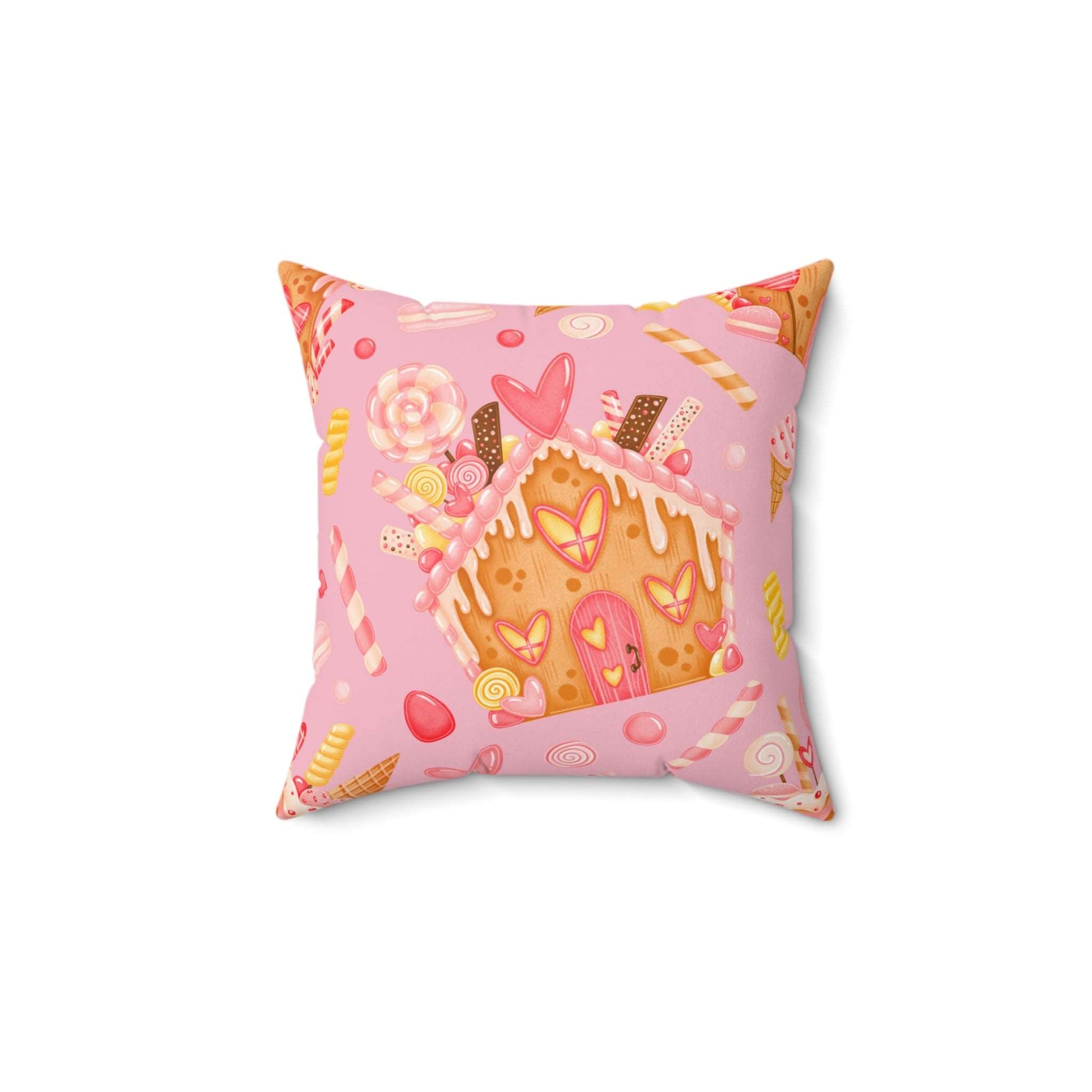 Big Gingerbread House Square Pillow