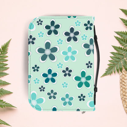 Aqua Mint Floral Book Cover