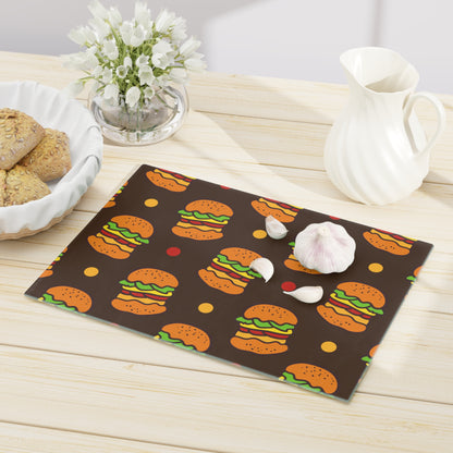 Burger Glass Cutting Board