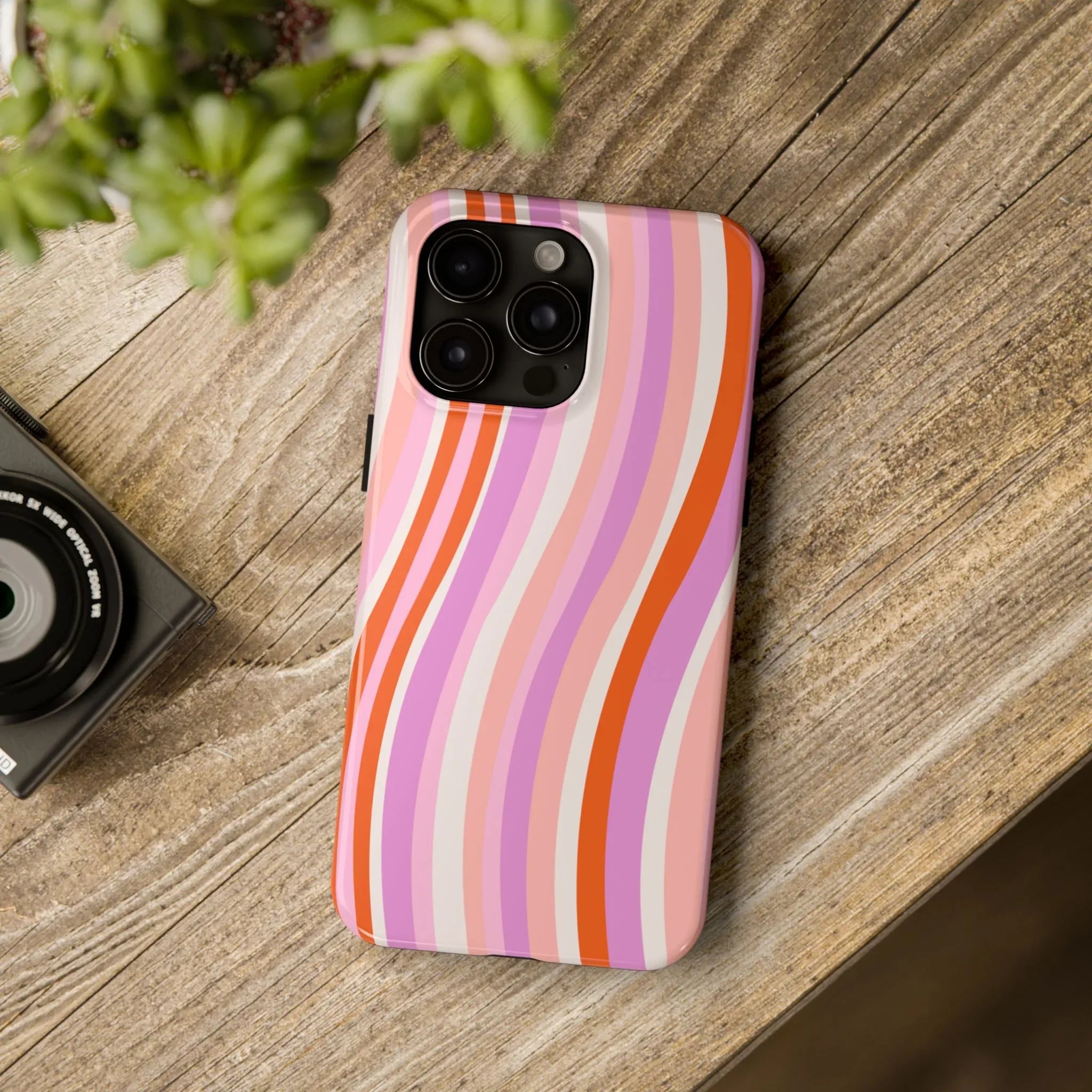 Wave Nostalgia Phone Case (Apple & Android) - Pink Sweetheart