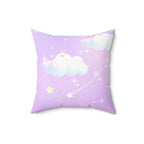 Cloudy Lavender Skies Square Pillow