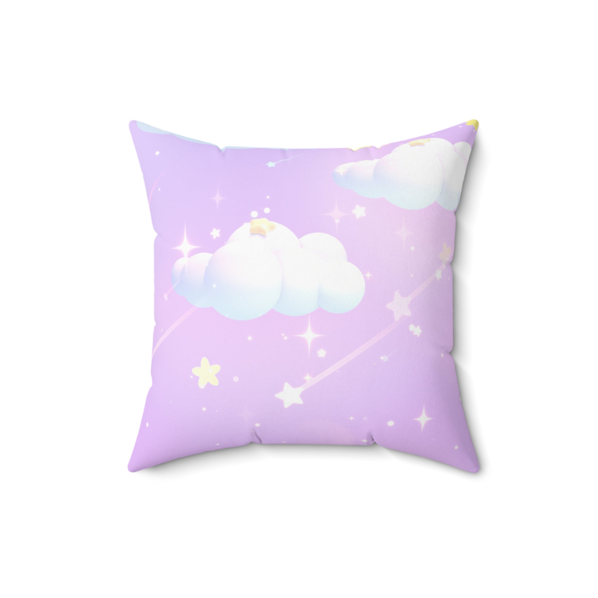 Cloudy Lavender Skies Square Pillow