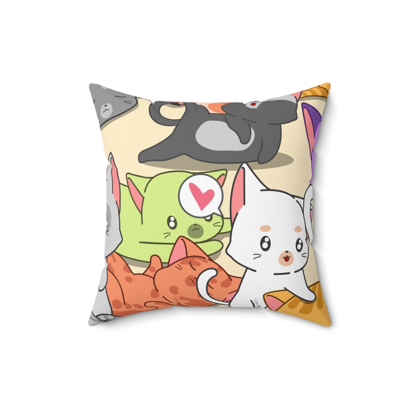 Kitty Playhouse Square Pillow