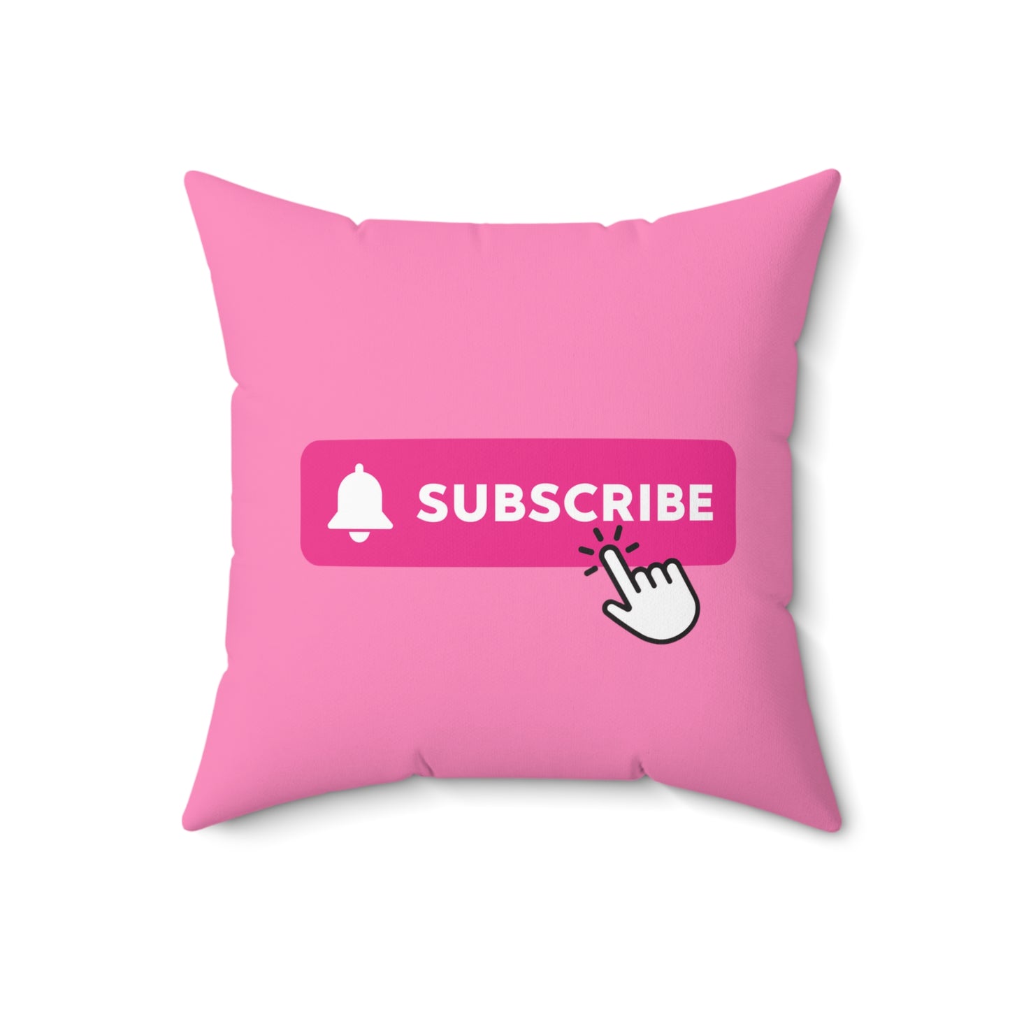 Pink Subscribe Square Pillow