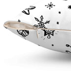 Black & White Christmas Square Pillow