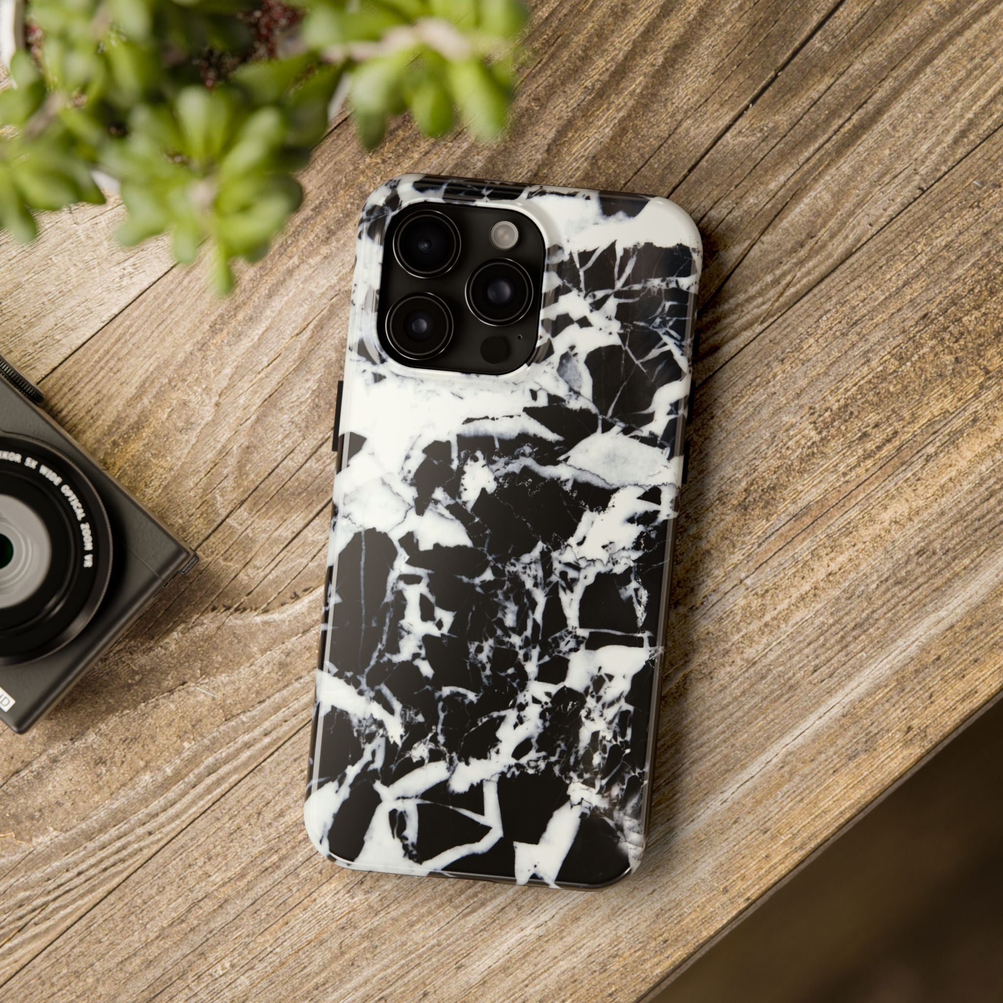 Black & White Shattered Phone Case (Apple & Android)