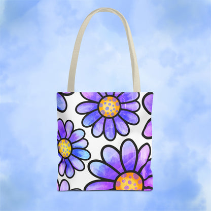 Purple Florals Tote Bag