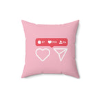Influencer Engagement Square Pillow - Pink