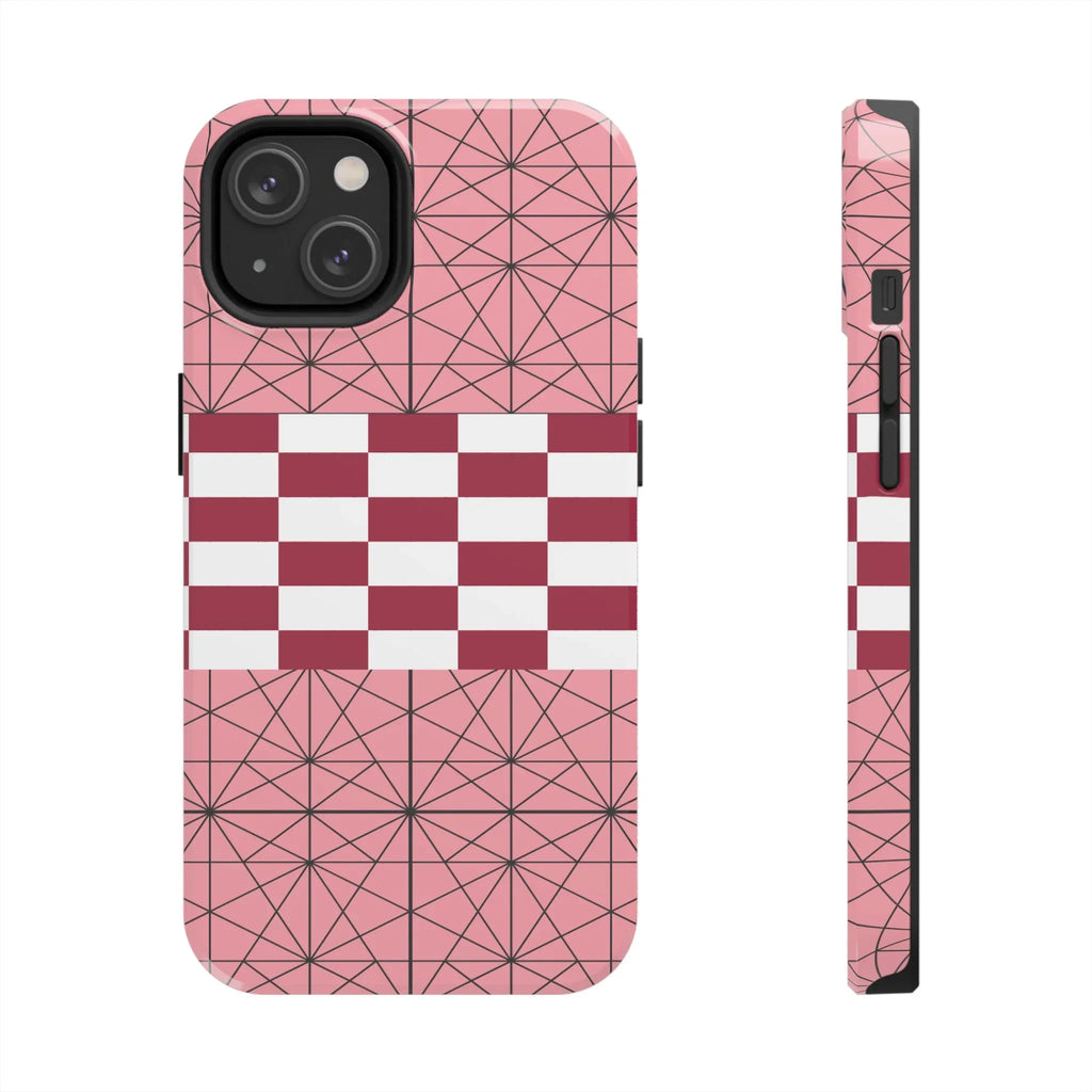 Geometric Kimono Tough Phone Case (Apple & Android) - Pink Sweetheart