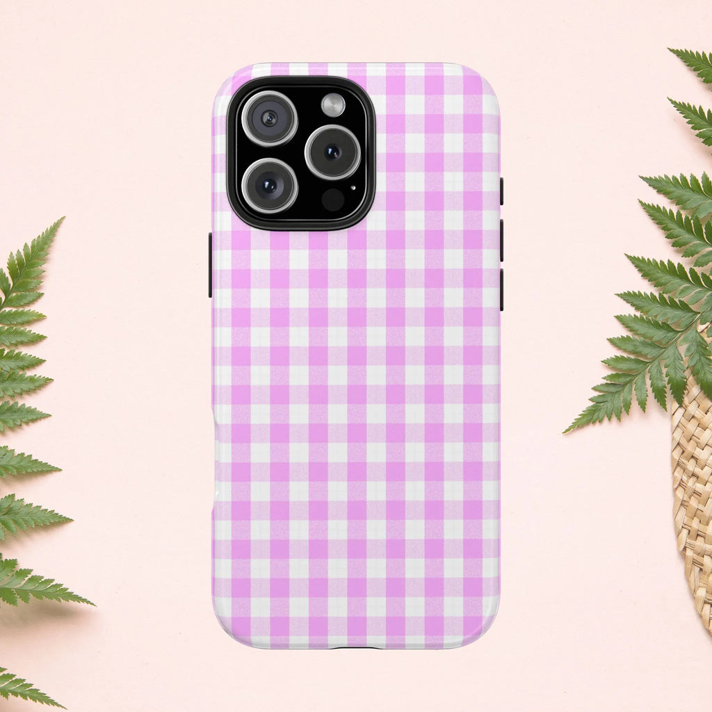 Pink Gingham Phone Case (Apple & Android) - Pink Sweetheart