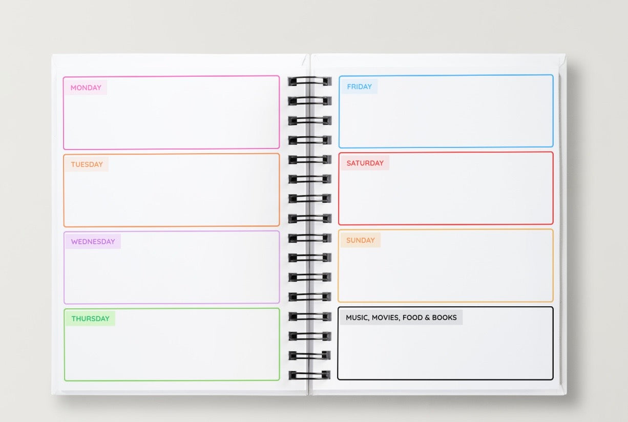 6 Month Undated Hardcover Planner