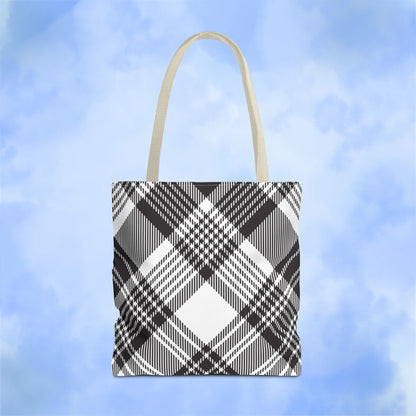 Black Check Tote Bag