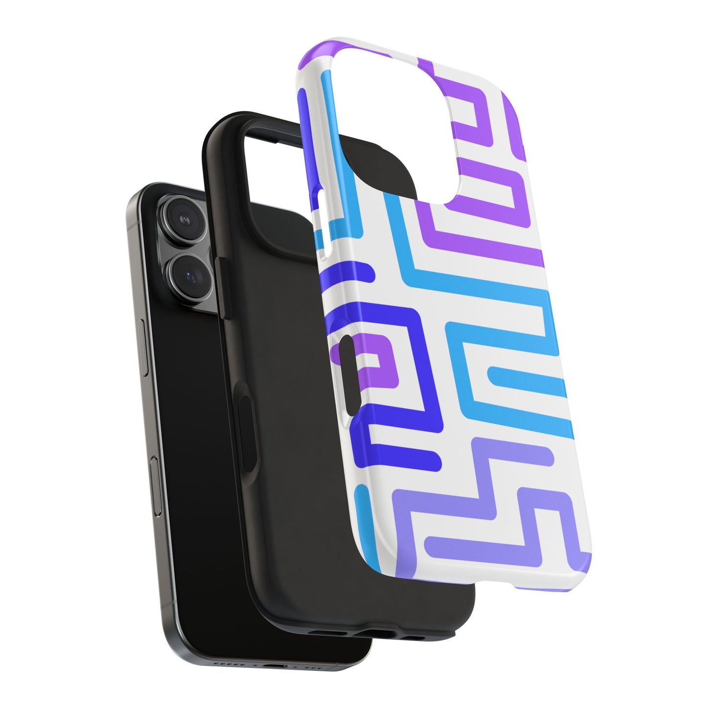 Abstract Neon Maze Phone Case