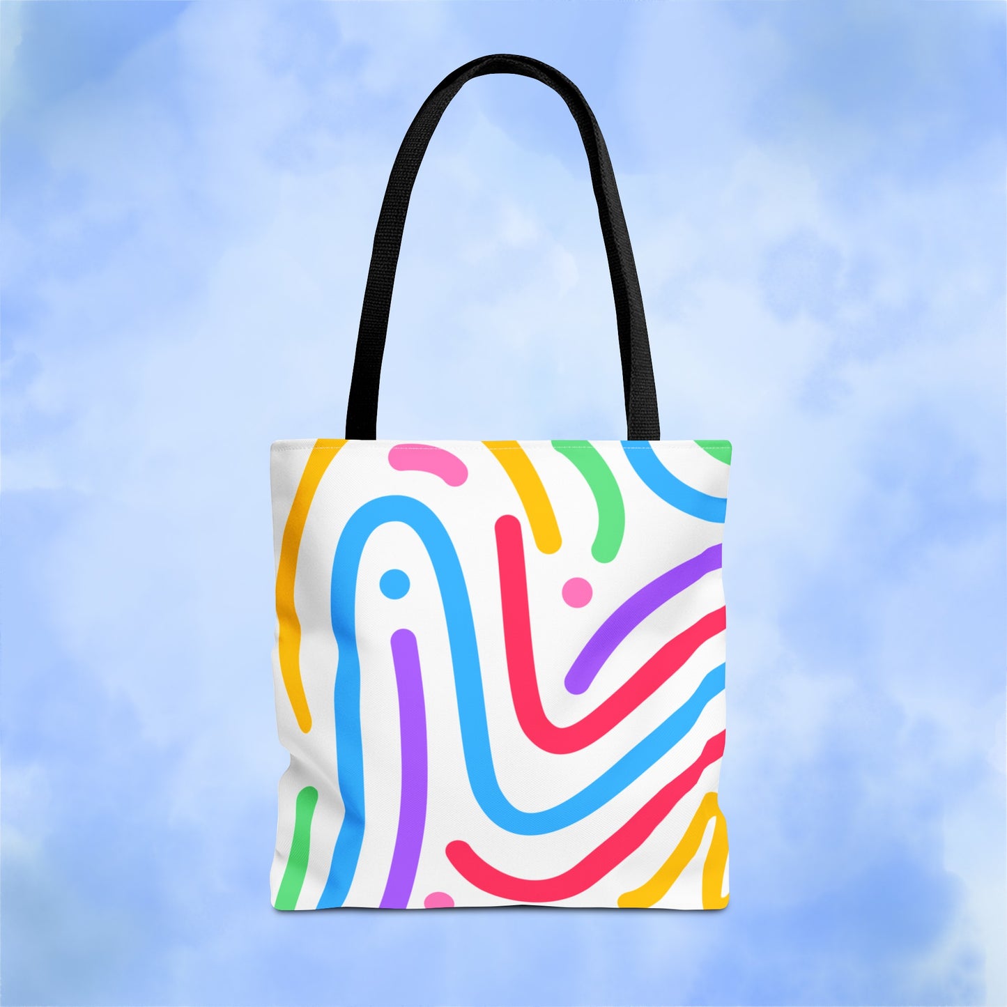 Colorful Doodle Swirl Tote Bag