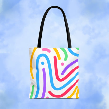 Colorful Doodle Swirl Tote Bag