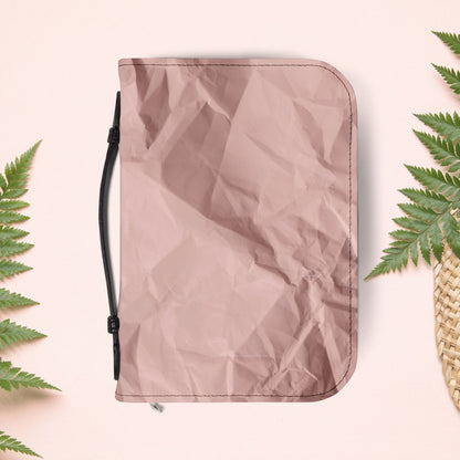 Wrinkled Blush Pink Paper Book Cover
