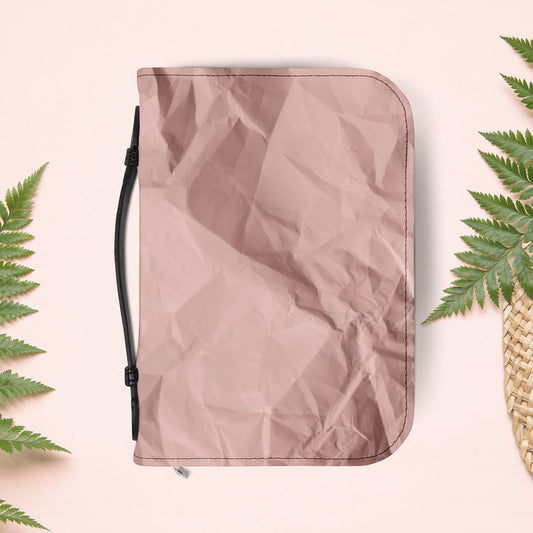 Wrinkled Blush Pink Paper Book Cover