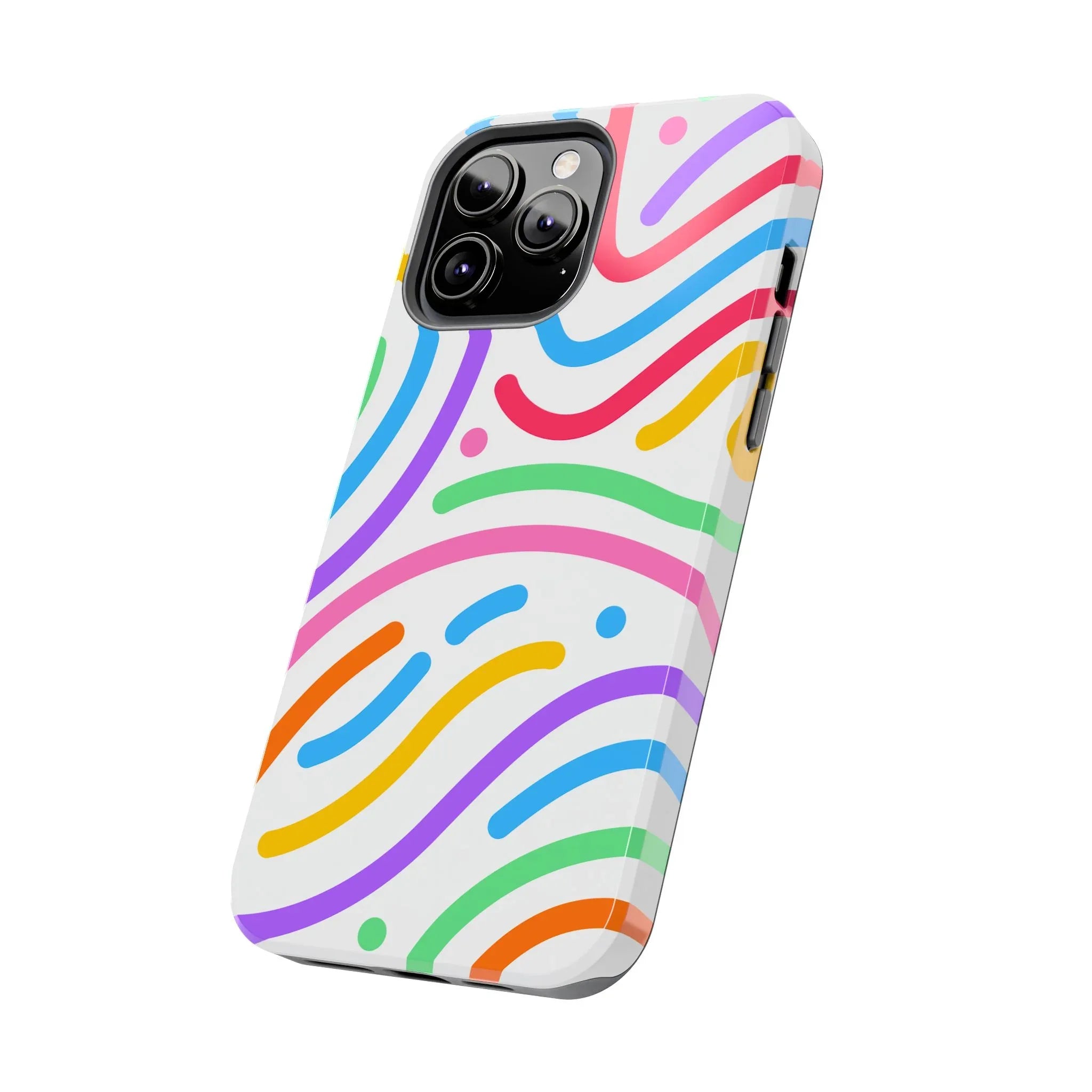 Rainbow Swirls Phone Case (Apple & Android) - Pink Sweetheart