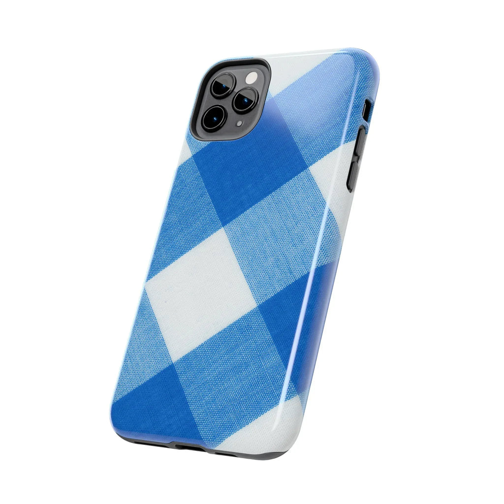 Classic Blue Gingham Phone Case (Apple & Android) - Pink Sweetheart