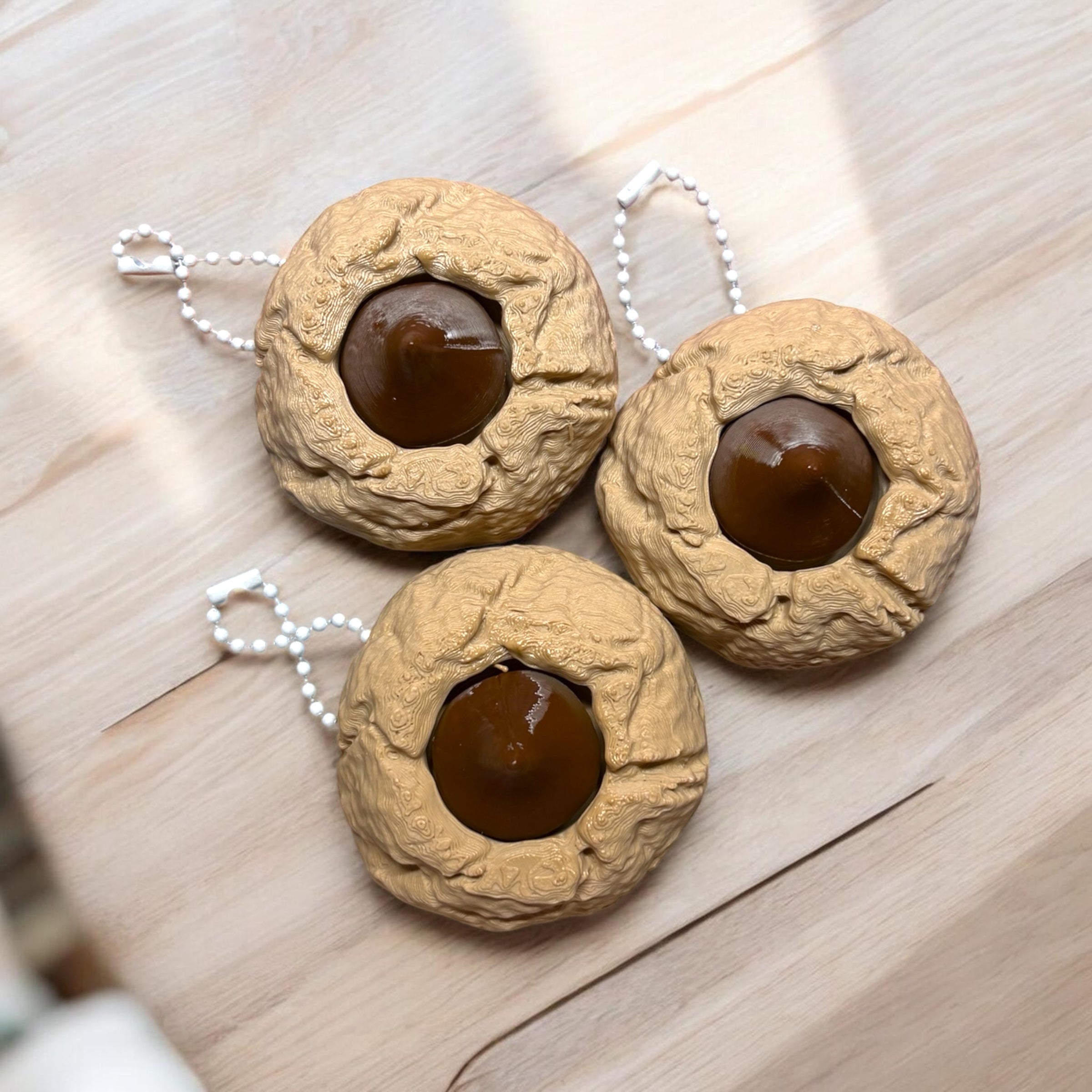 Classic Peanut Butter Blossom Clicker Fidget Keychain