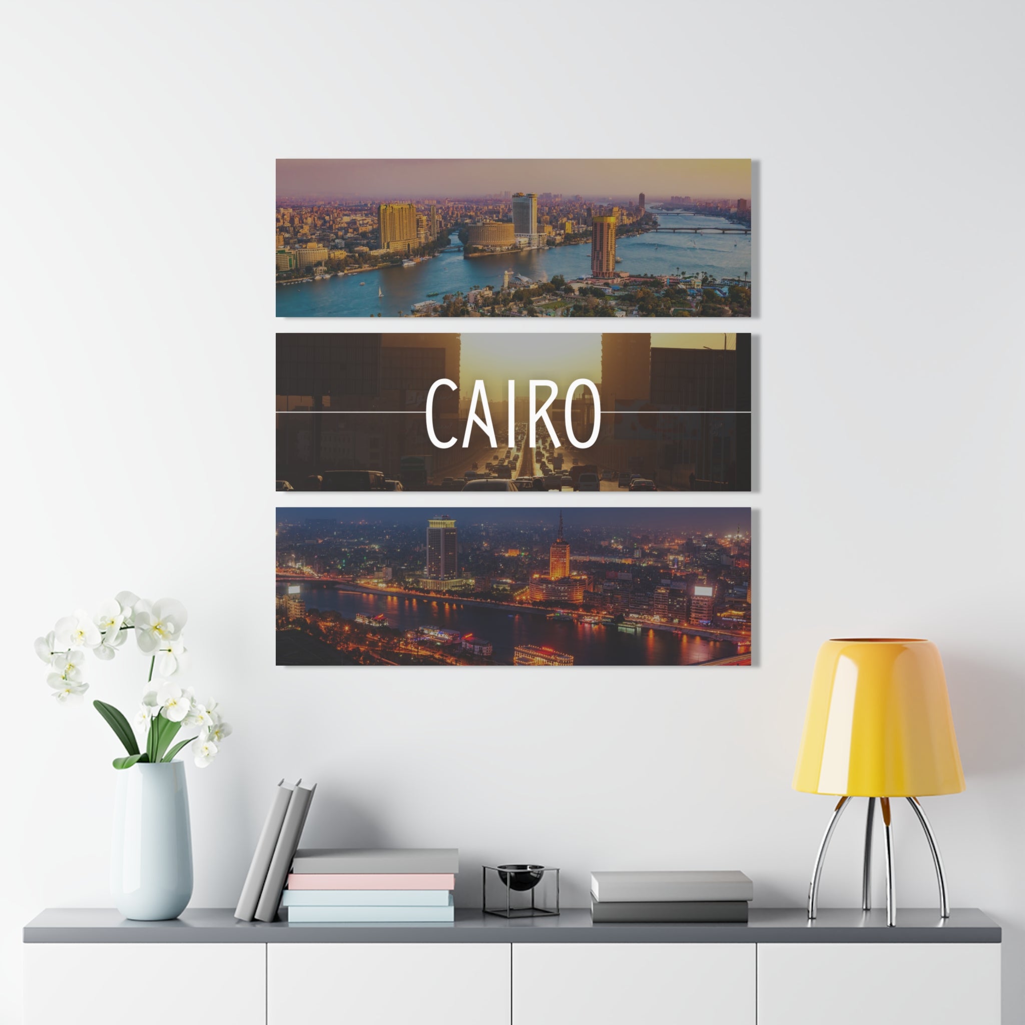 Cairo Skyline Acrylic Prints (Triptych)