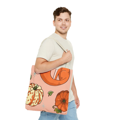 Foxy Pumpkin Patch Tote Bag