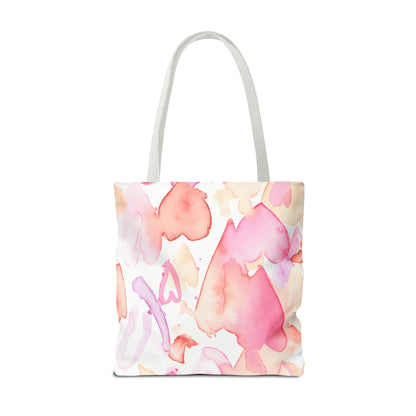 Watercolor Valentine Hearts Tote Bag