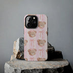 Cuddly Teddy Bear Phone Case (Apple & Android) - Pink Sweetheart