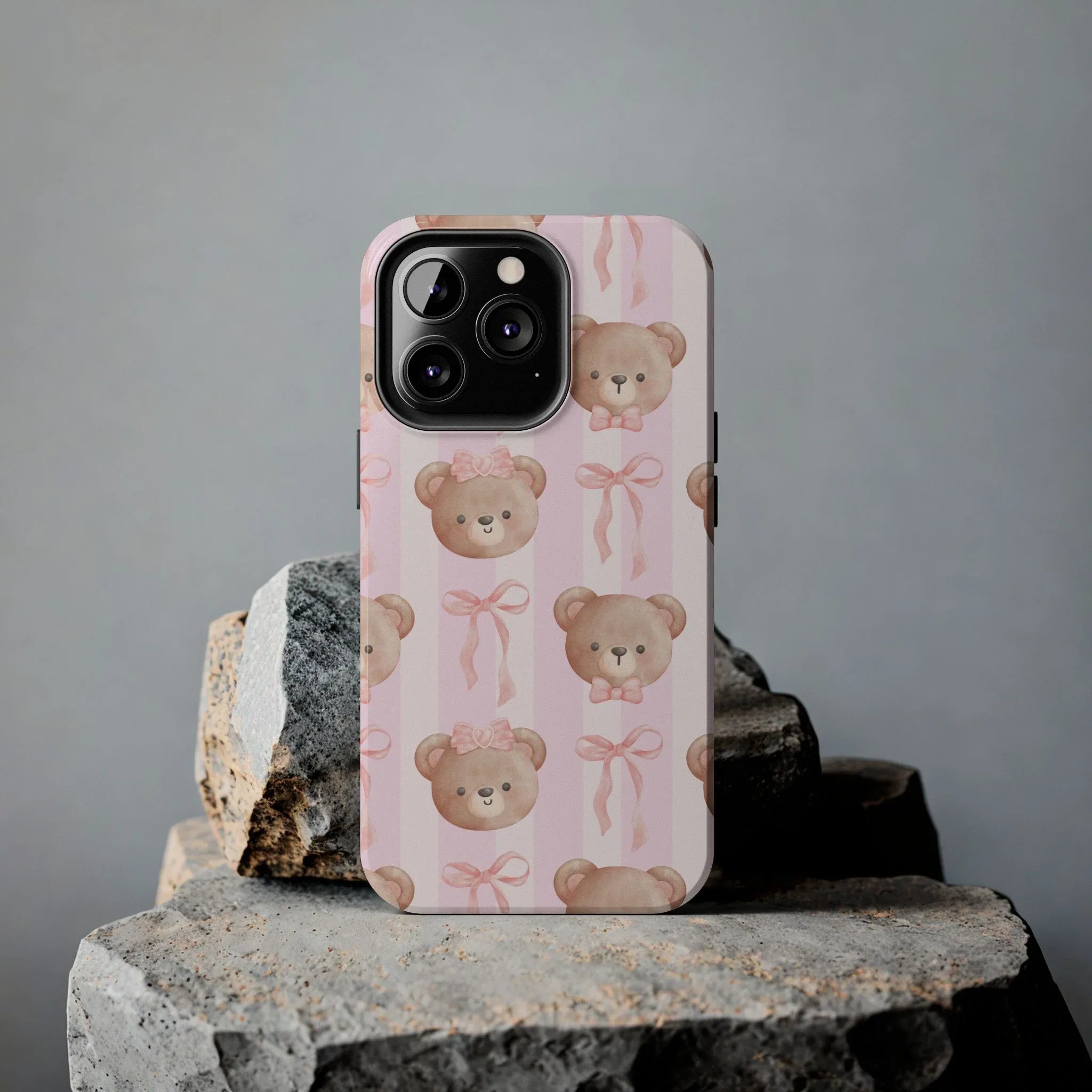 Cuddly Teddy Bear Phone Case (Apple & Android) - Pink Sweetheart