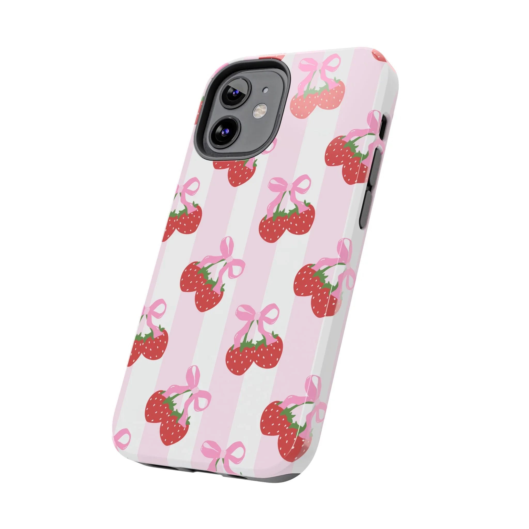 Strawberry Cherries Phone Case (Apple & Android) - Pink Sweetheart