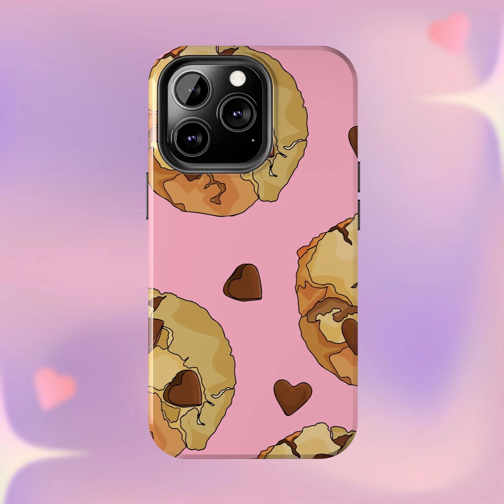 Chocolate Chip Cookies Phone Case (Apple & Android) - Pink Sweetheart