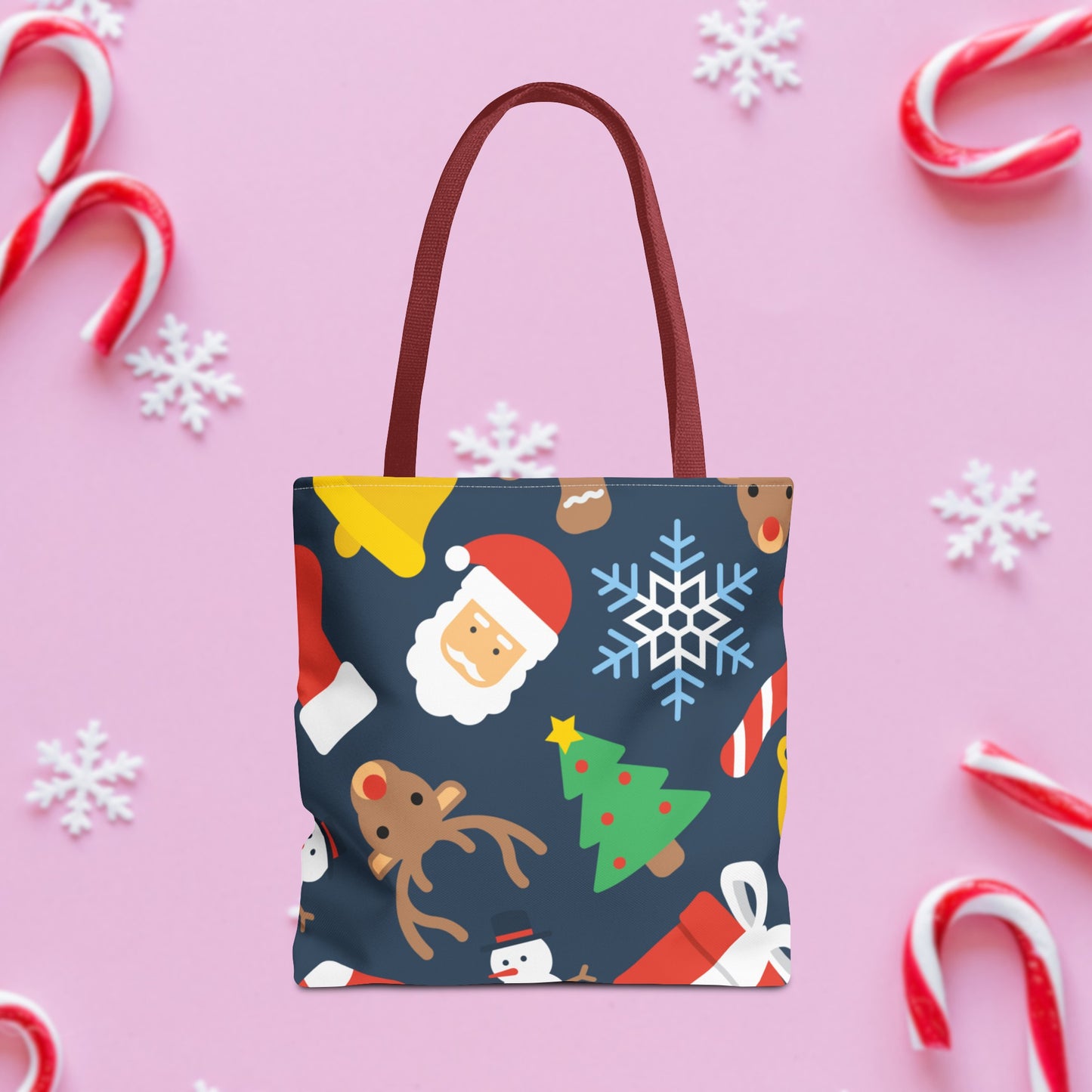 Jolly Christmas Pattern Tote Bag