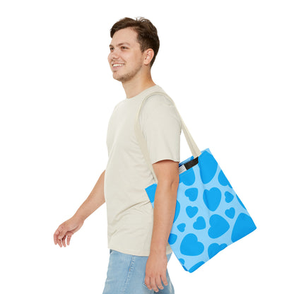 Blue Hearts Tote Bag