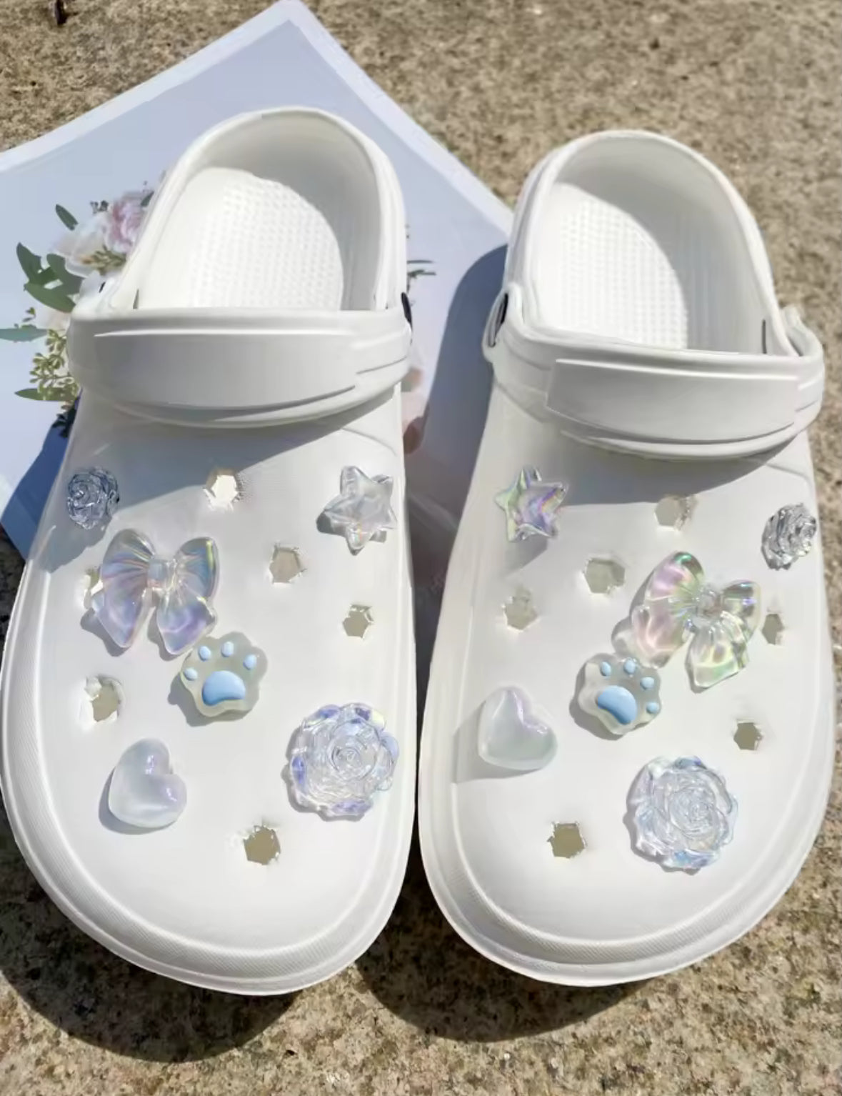 Iridescent Shimmer Clog Charms Set