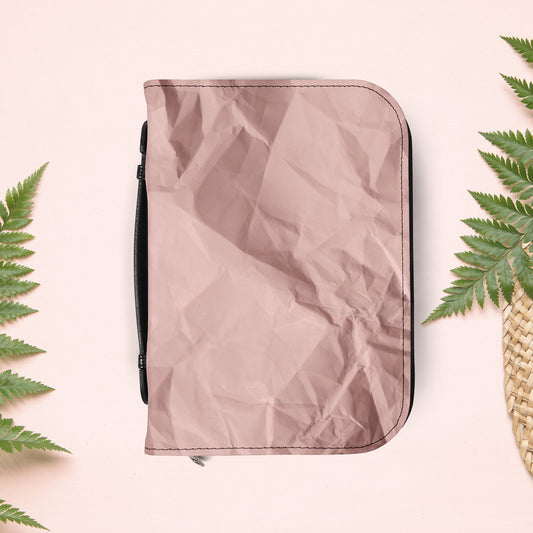 Wrinkled Blush Pink Paper Book Cover