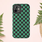Checkered Kimono Tough Phone Case (Apple & Android) - Pink Sweetheart