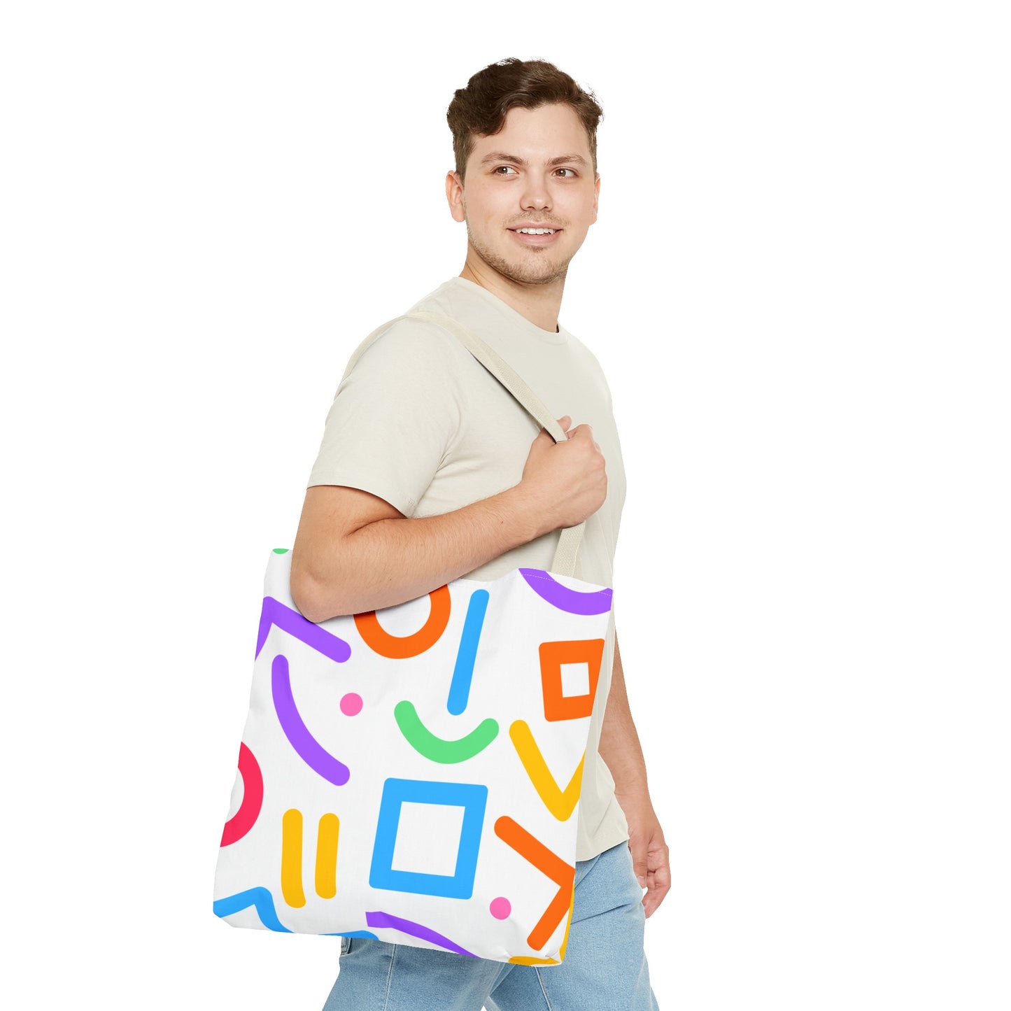 Colorful Doodle Shapes Tote Bag