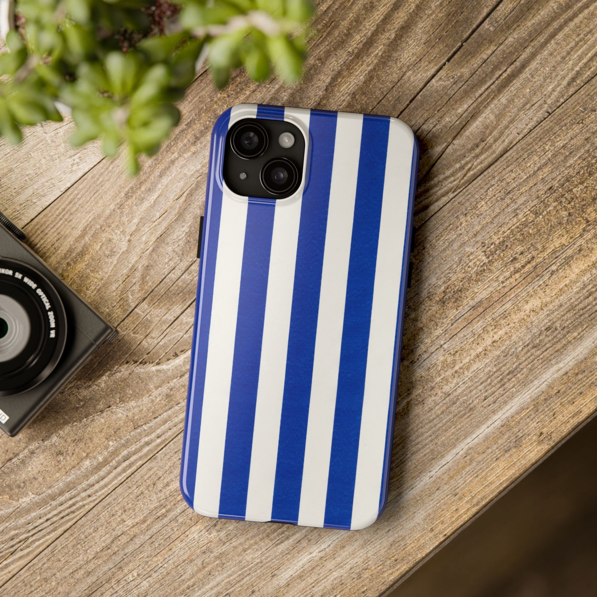 Blue & White Stripes Phone Case (Apple & Android)