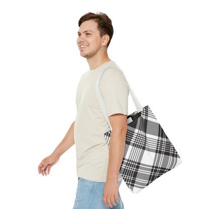 Black Check Tote Bag