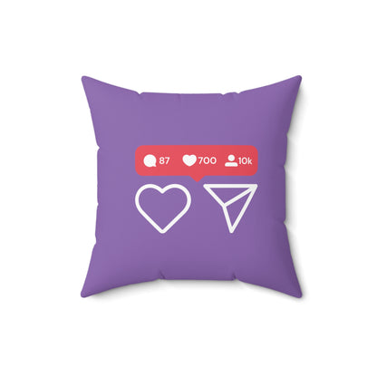 Influencer Engagement Square Pillow - Purple