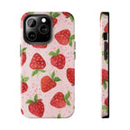 Cute Strawberries Phone Case (Apple & Android) - Pink Sweetheart