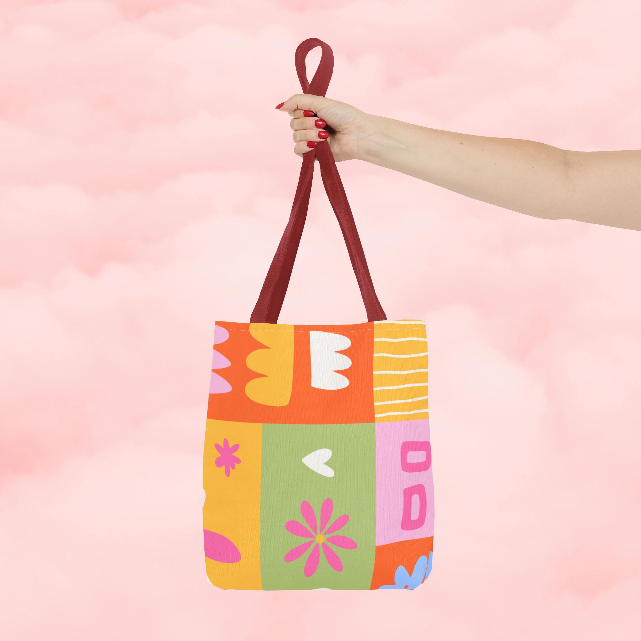Vibrant Kawaii Floral Tote Bag