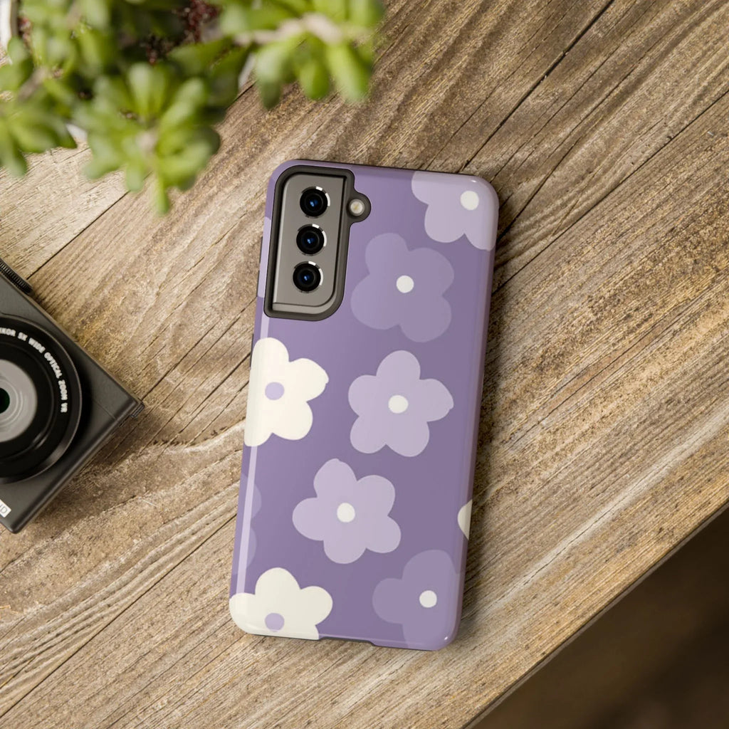 Pastel Purple Flowers Phone Case (Apple & Android) - Pink Sweetheart