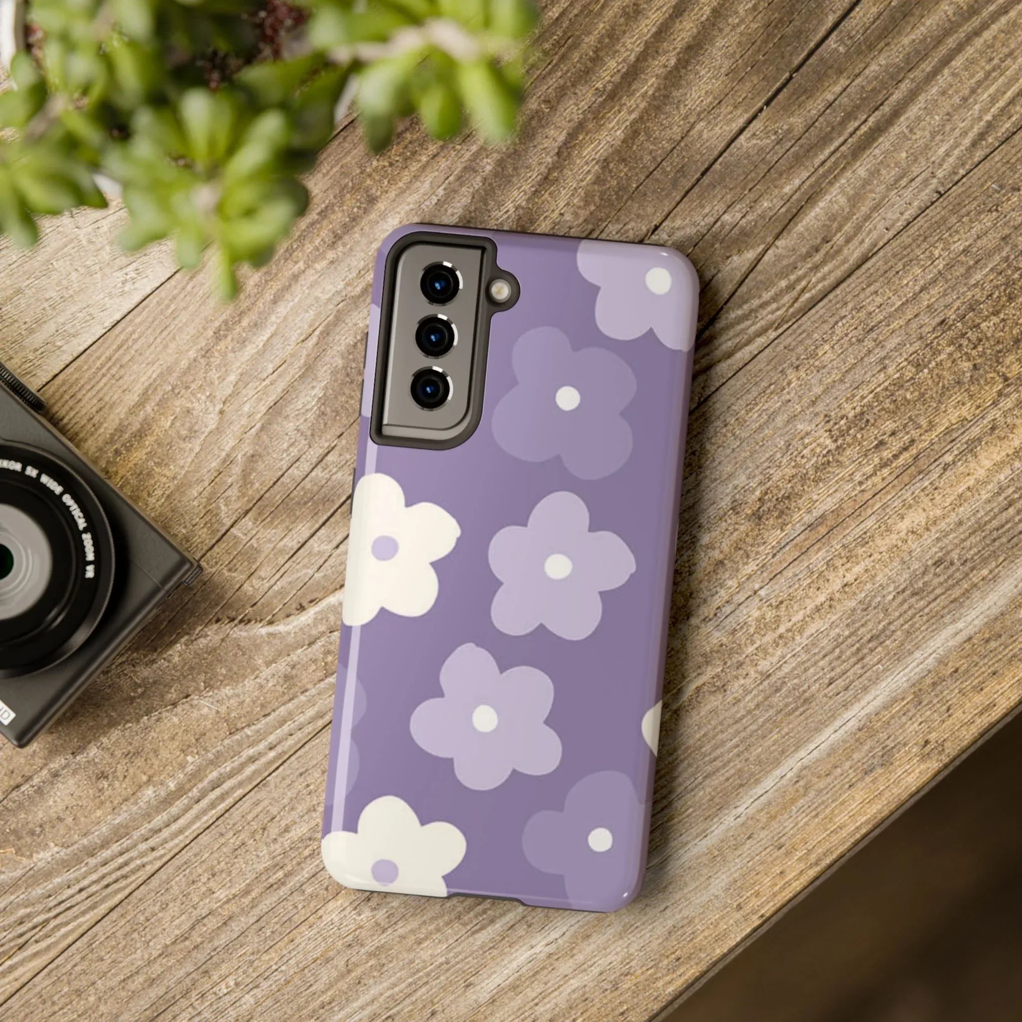 Pastel Purple Flowers Phone Case (Apple & Android) - Pink Sweetheart