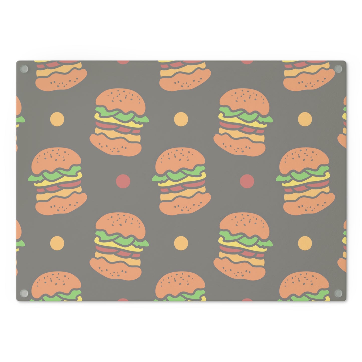 Burger Glass Cutting Board