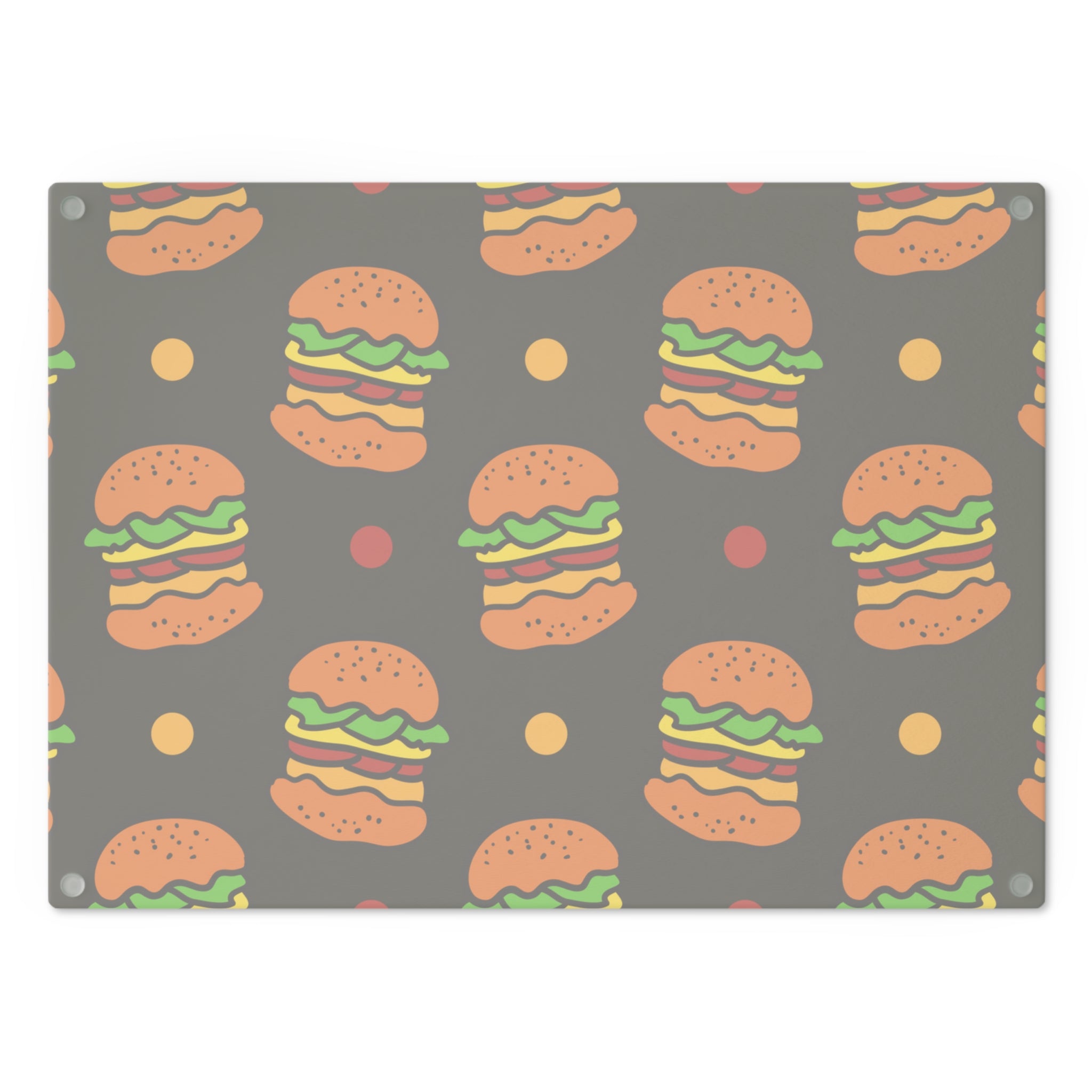 Burger Glass Cutting Board