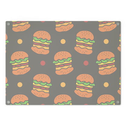 Burger Glass Cutting Board